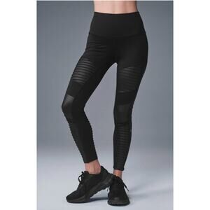 Women's Alo Yoga Moto Legging Black - Small